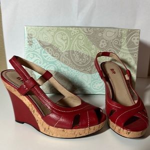 BP by Nordstrom Rio-Lea Red Wedge Sandal